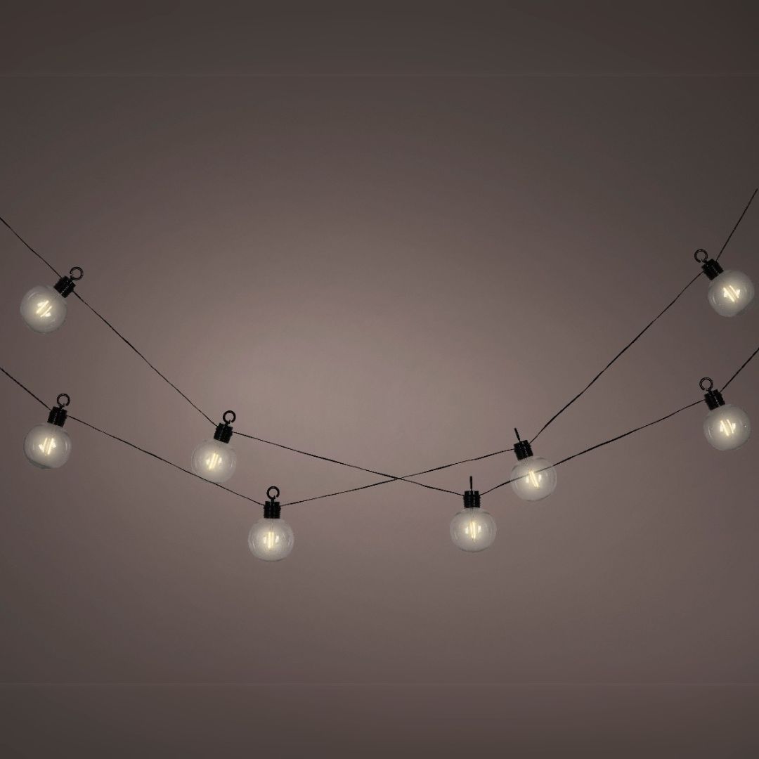 Solar Sphere String Lights – Clear – 19ft